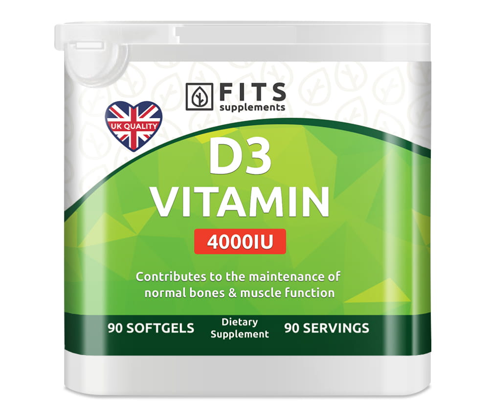 Vitamin D3 4000IU 90 softgels - FITS Dietary Supplements