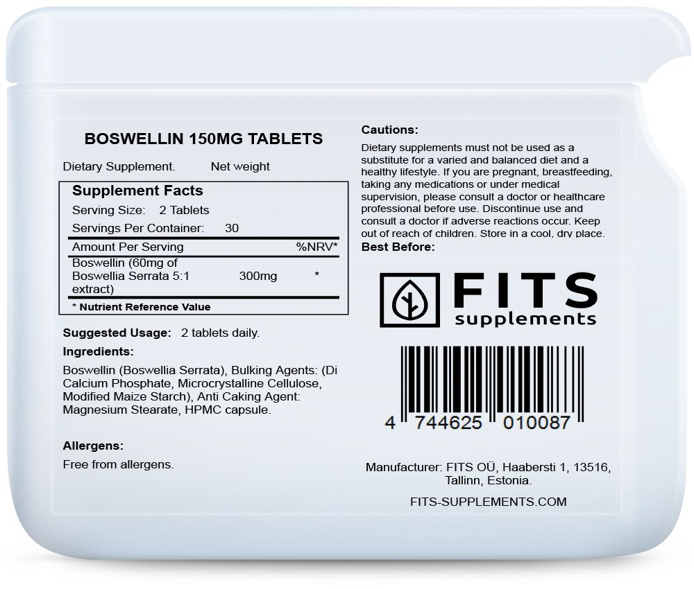Boswellin 150mg tablets