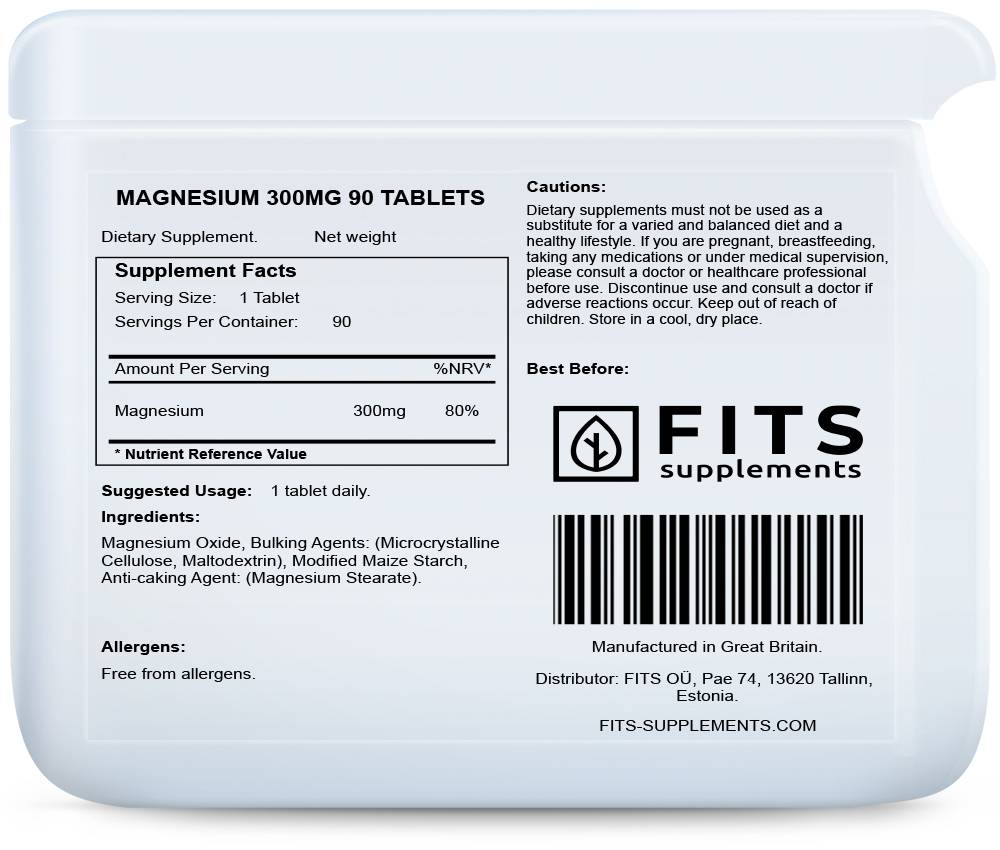 Magnesium 300mg 90 tablets