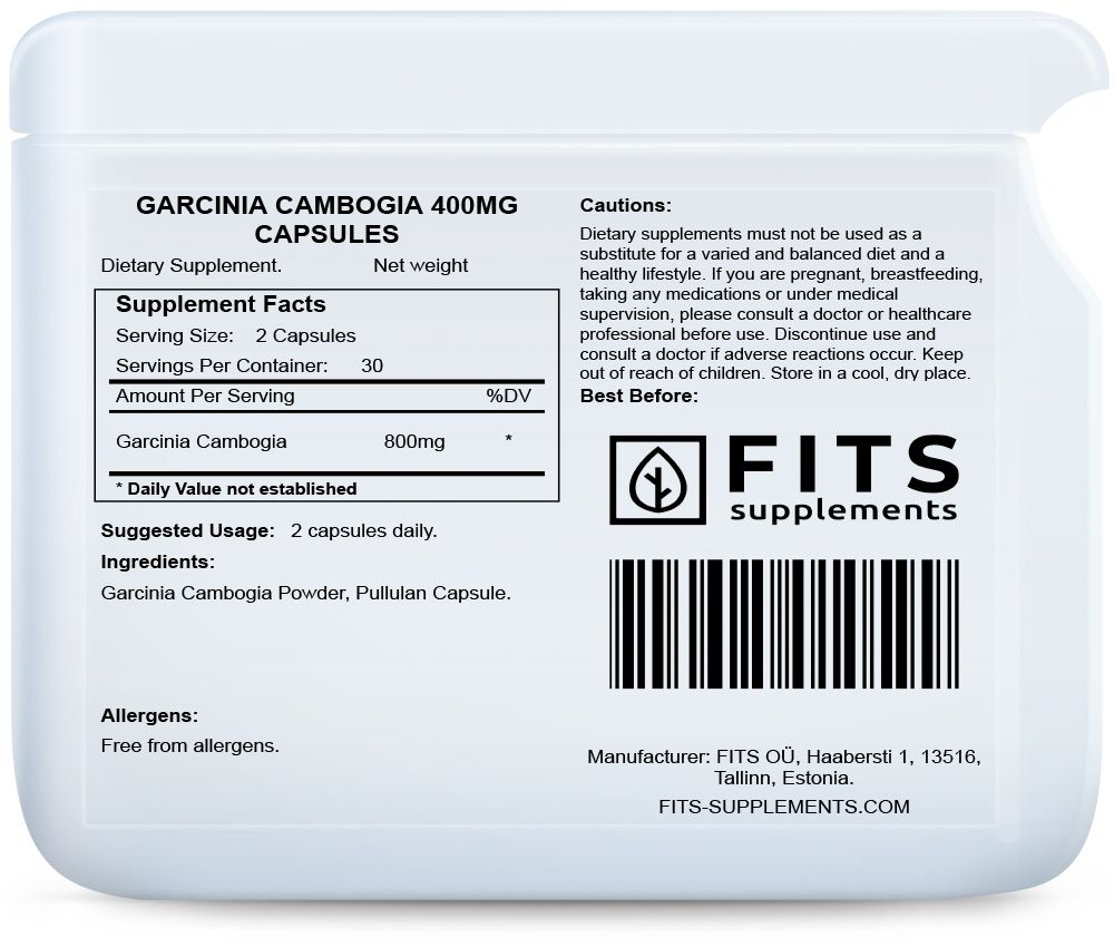 Garcinia Cambogia 400 mg kapsulas