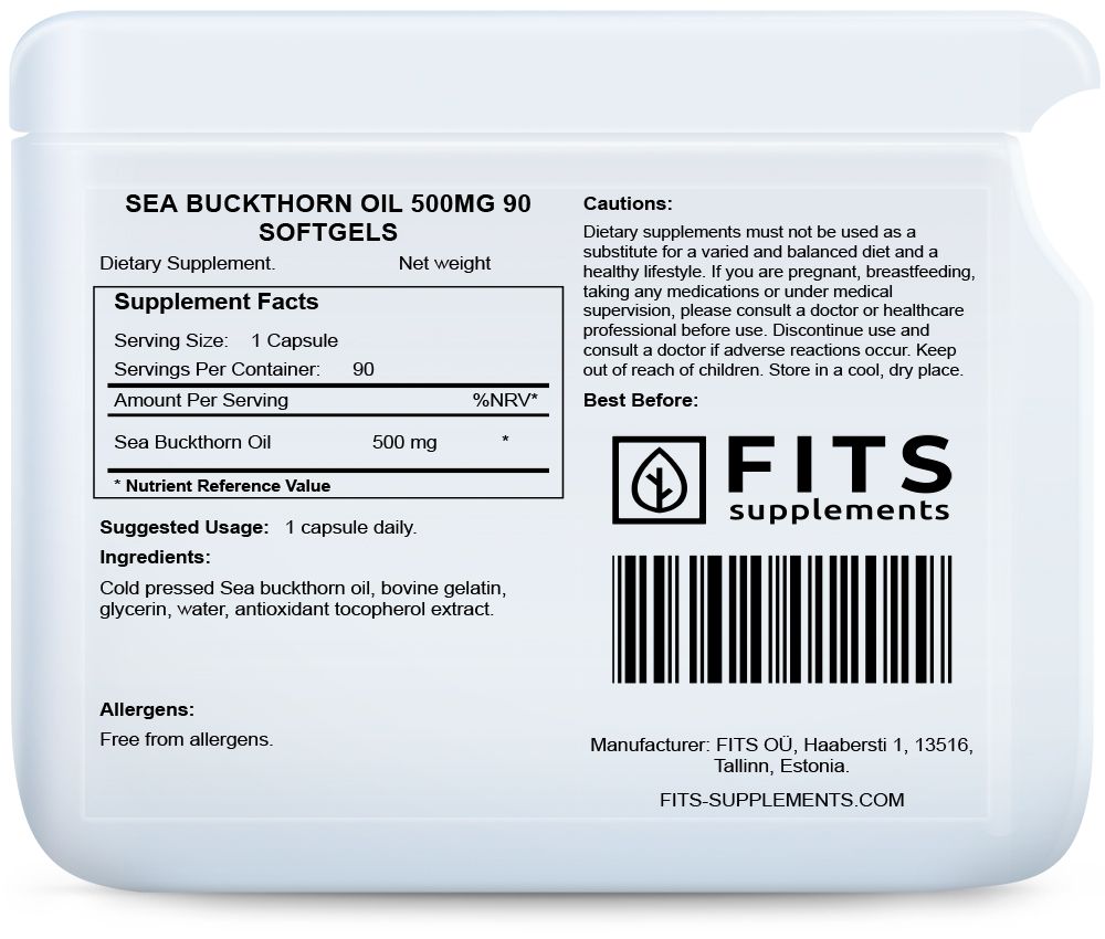 Sea Buckthorn Oil 500mg 90 kapsulas