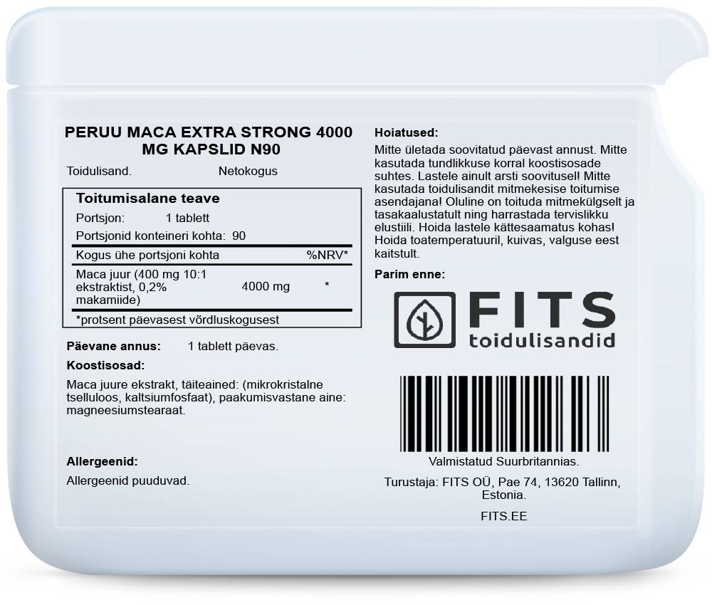Maca Extra Strong 4000mg 30 capsules