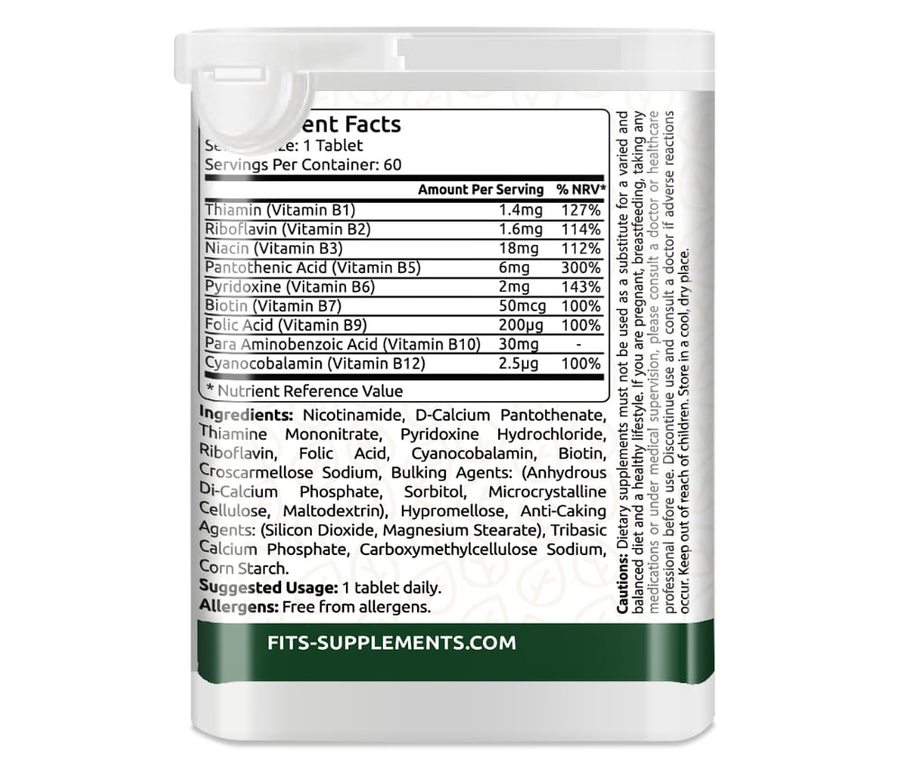 Vitamīnu B komplekss 60 tabletes