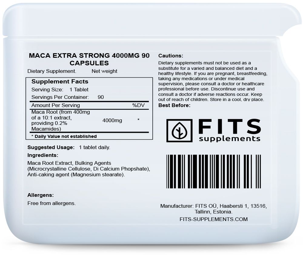 Maca Extra Strong 4000 mg N90 kapsulas