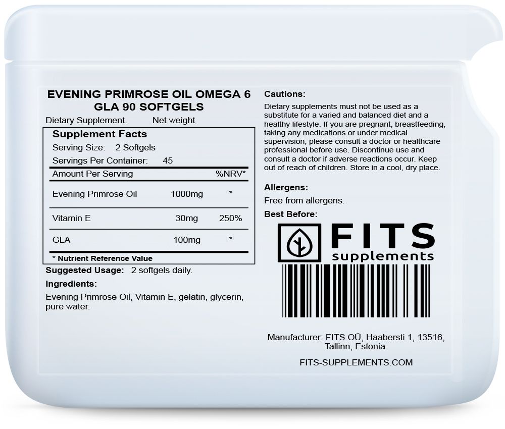 Масло вечерней примулы Омега 6 GLA 90 капсул