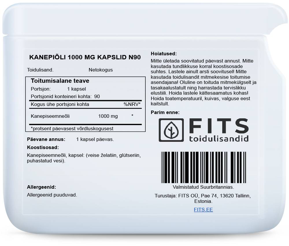 Конопляное масло 1000 мг 90 капсул