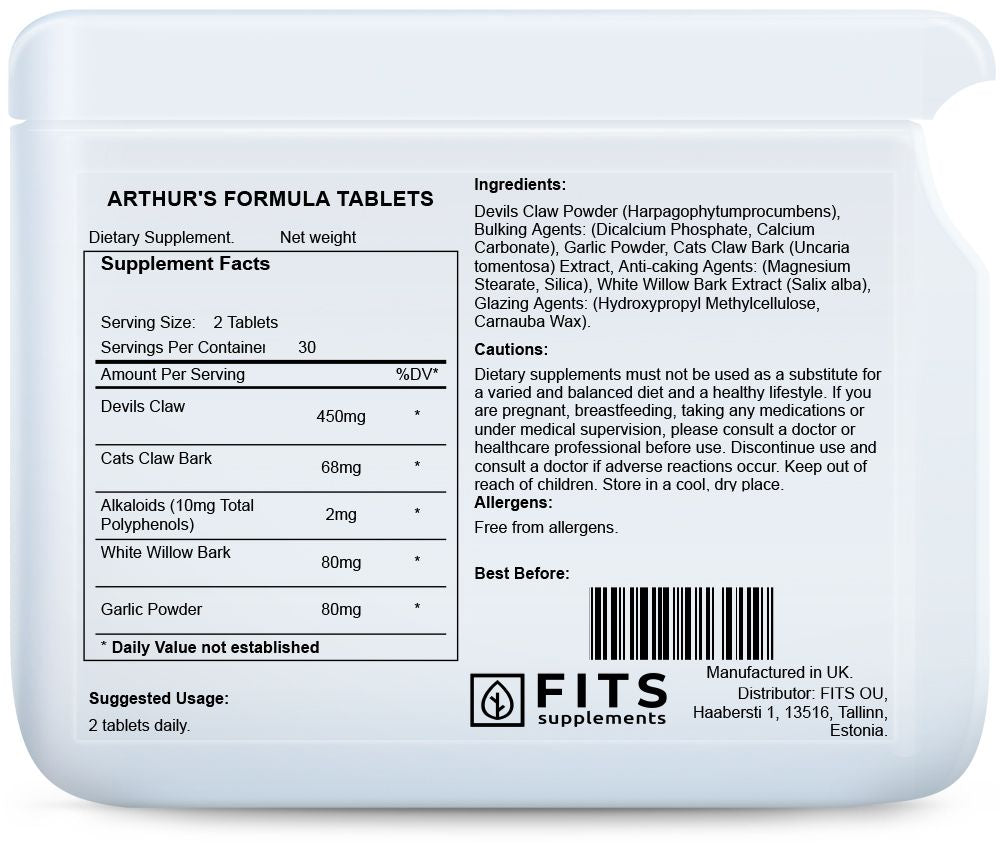 Arthur's Formula tablets