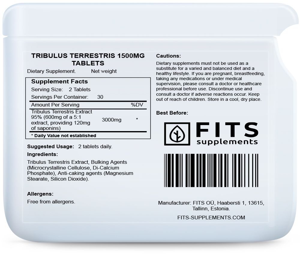 Tribulus Terrestris 1500mg tabletes