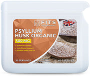 Psyllium Husk Organic 500mg 60 capsules