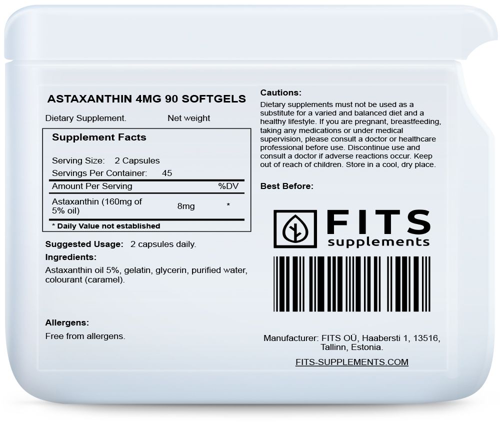 Astaxanthin 4mg kapsulas N90