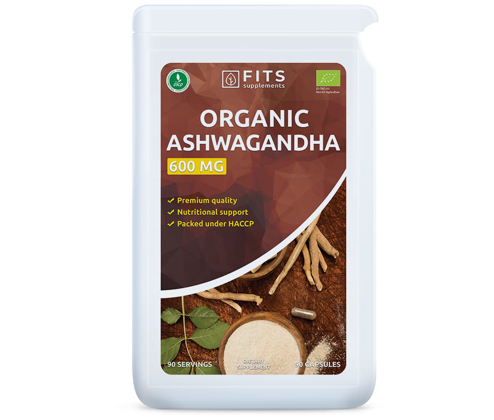 FITS Organic Ashwagandha 600mg kapsulas N90 - 1