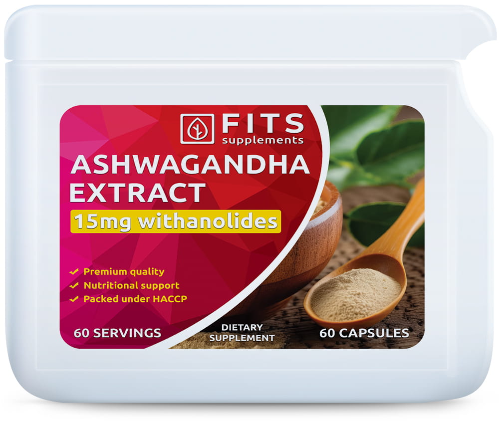Ashwagandha Extract Strong 600mg 15mg vitatinoids 60 capsules
