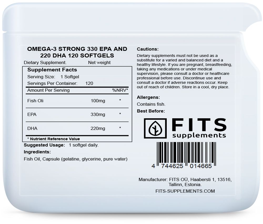 Omega-3 Strong 330 EPA and 220 DHA 120 softgels