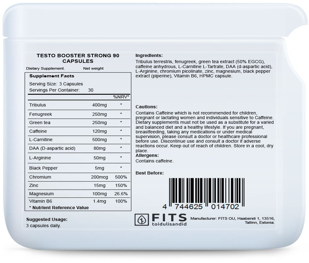 Testo Booster Strong 90 kapsulas