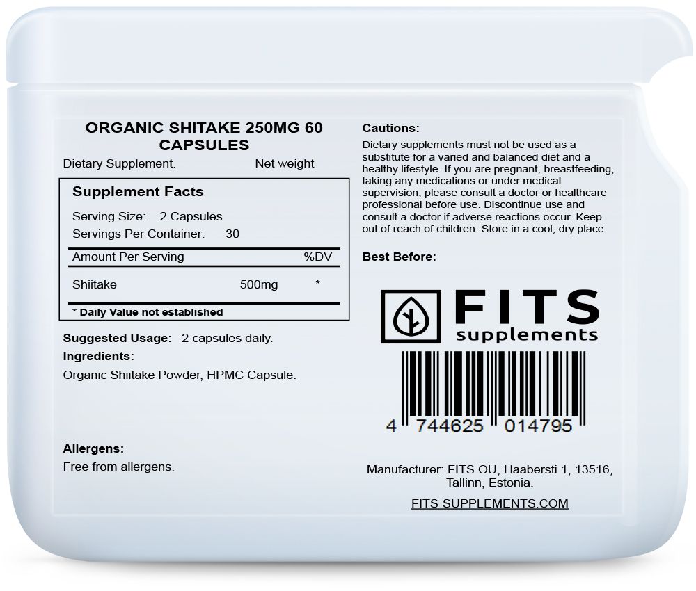 Bio Šitake 250mg kapsulas