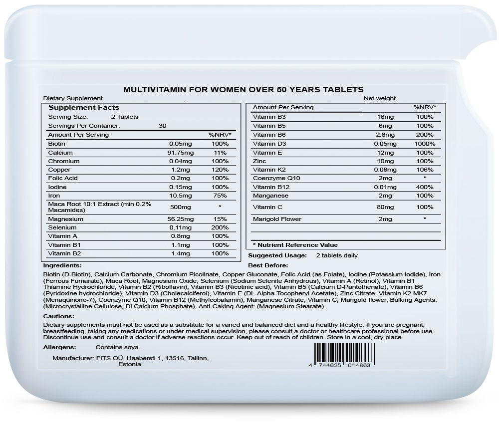 Мультивитамины для 50+ женщин 60 таблеток