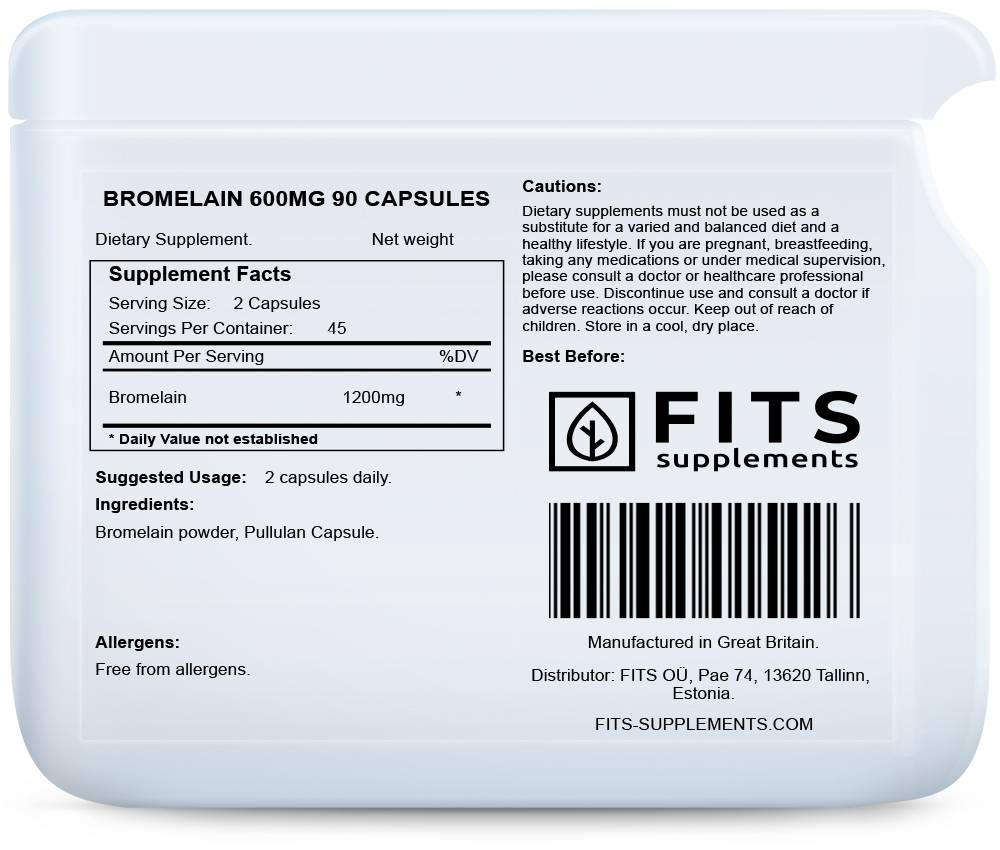 Bromelain 600mg 90 kapsulas