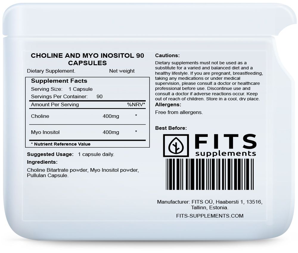 Choline and Myo Inositol 90 kapsulas