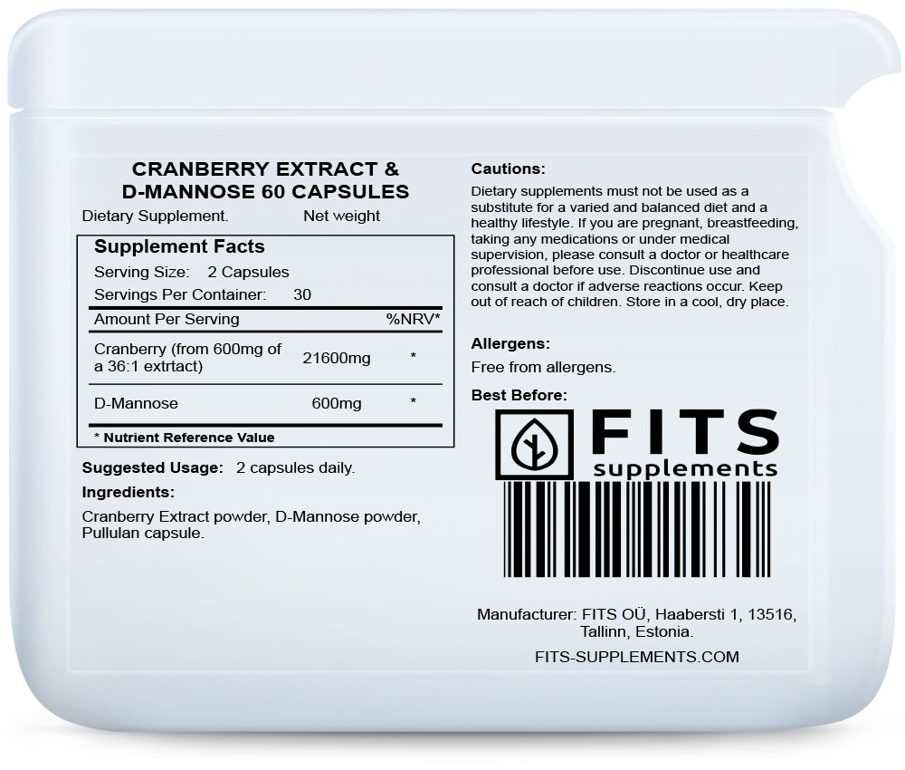 Dzērveņu & D-mannozes kapsulas