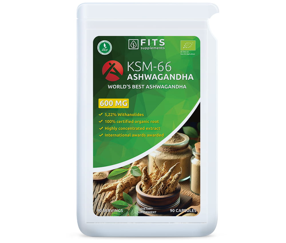 Organic KSM-66 Ashwagandha 600mg 90 capsules