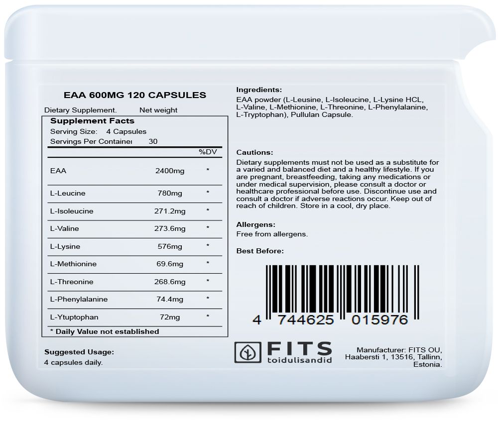 EAA 600 mg 120 kapsulas