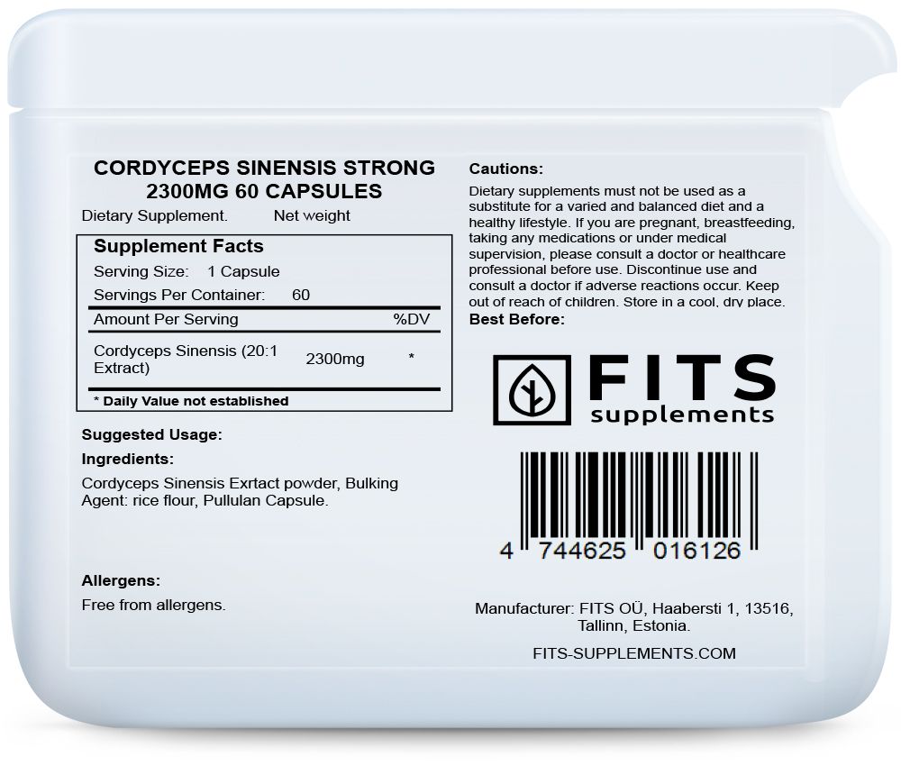 Cordyceps Sinensis Strong 2300mg kapsulas