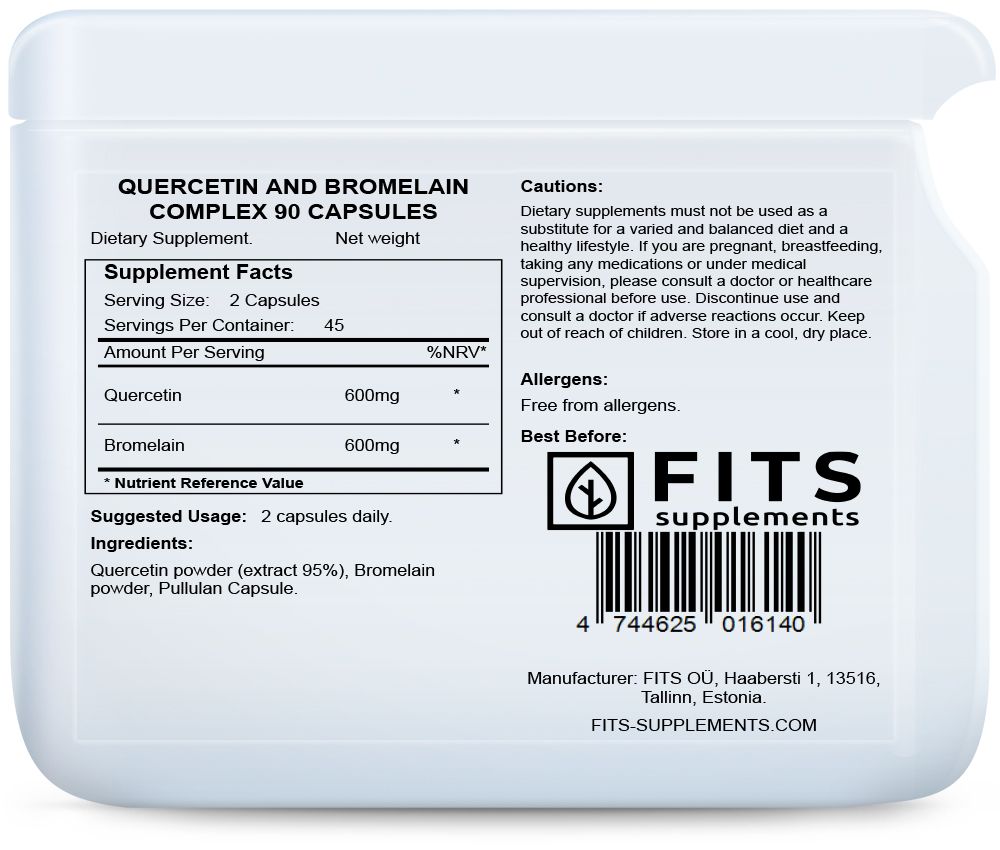 Кверцетин и Бромелаин комплекс 90 капсул