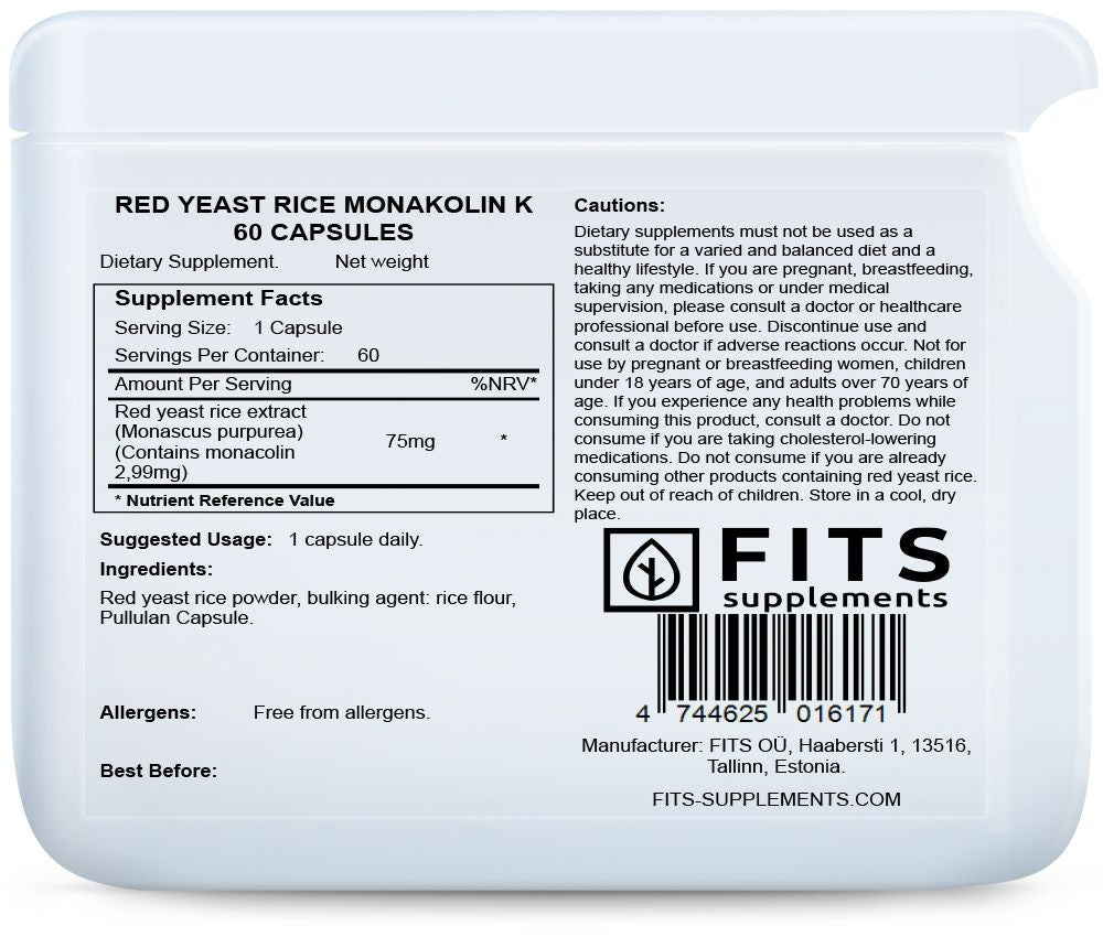 Red Yeast Rice Monakolin K kapsulas