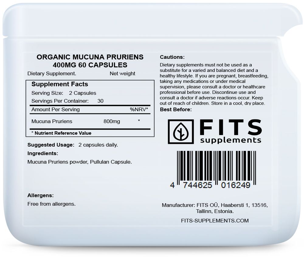 БИО Мукуна Жгучая (Mucuna Pruriens) 400 мг 60 капсул