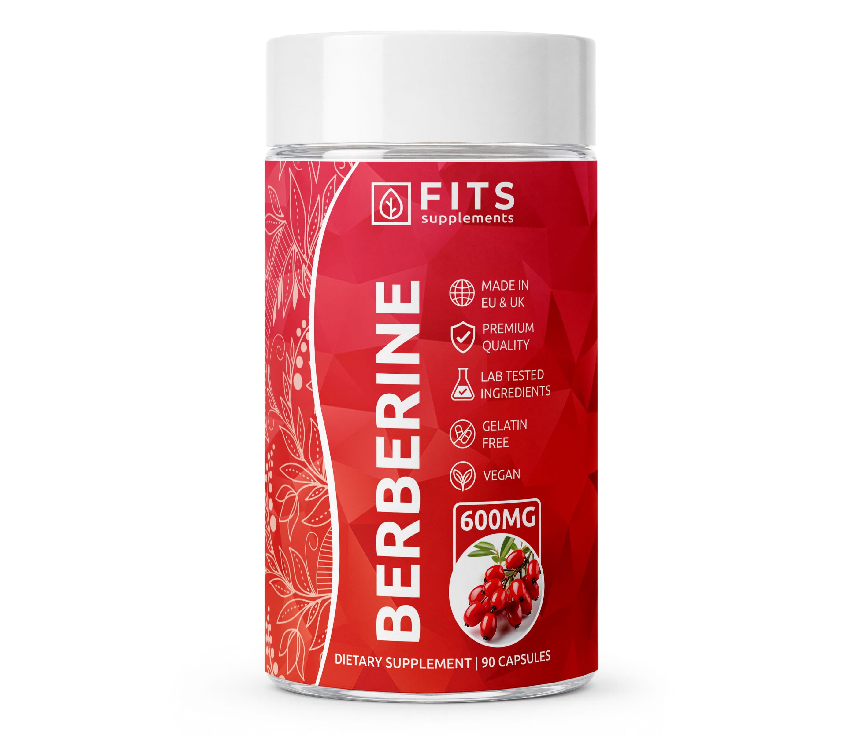 Berberīns HCL Strong 600mg 90 kapsulas