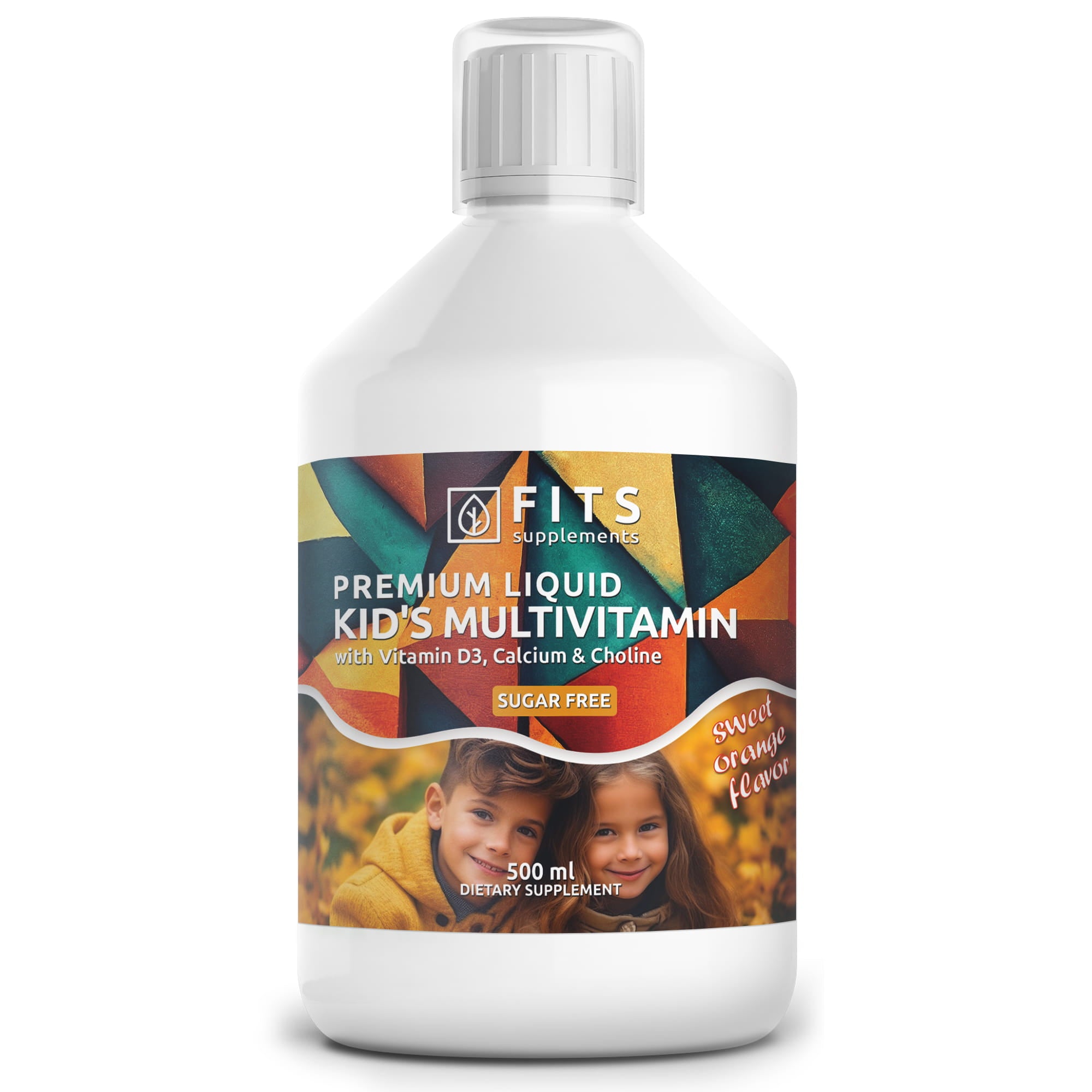 Liquid Kids multivitamīns bez cukura 500ml