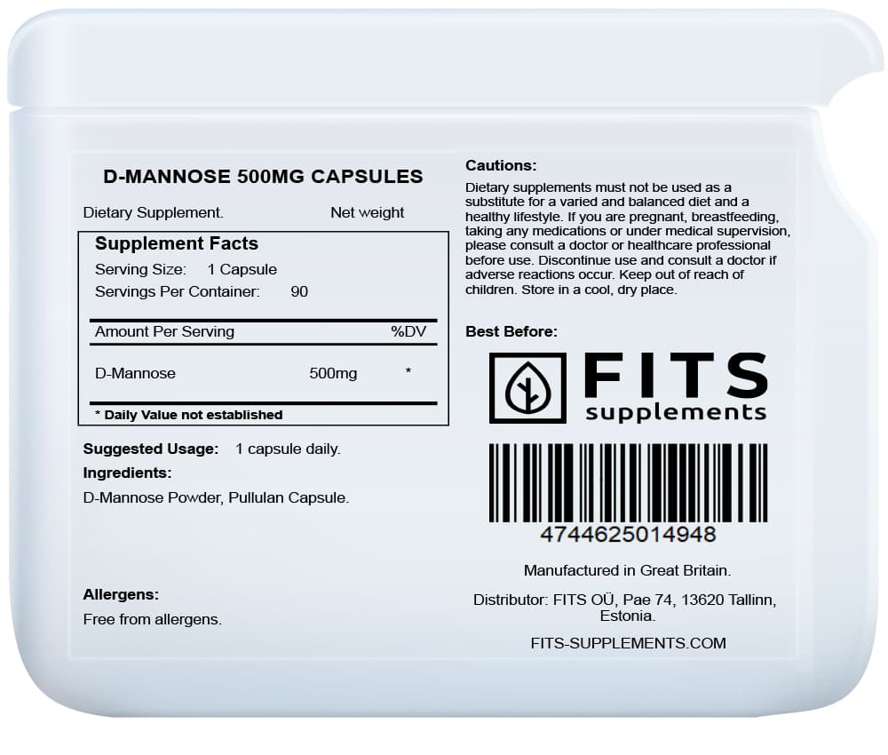 D-Mannose 500mg 90 capsules