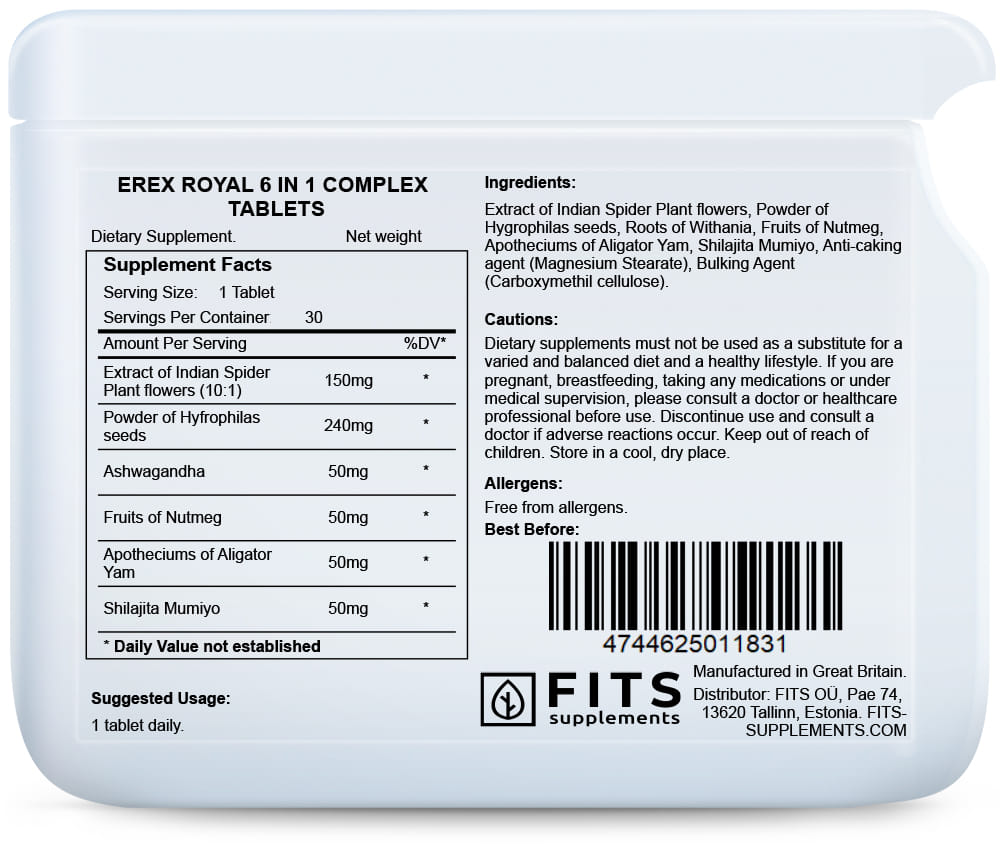 Erex Boost 6 in 1 Complex 30 tablets