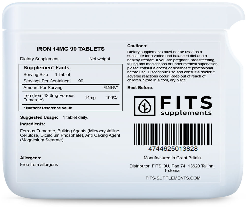 Iron 14mg 90 tablets