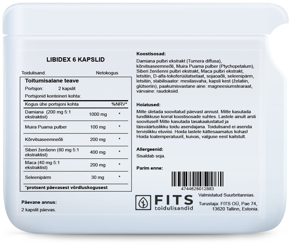 Libidex 6 60 capsules