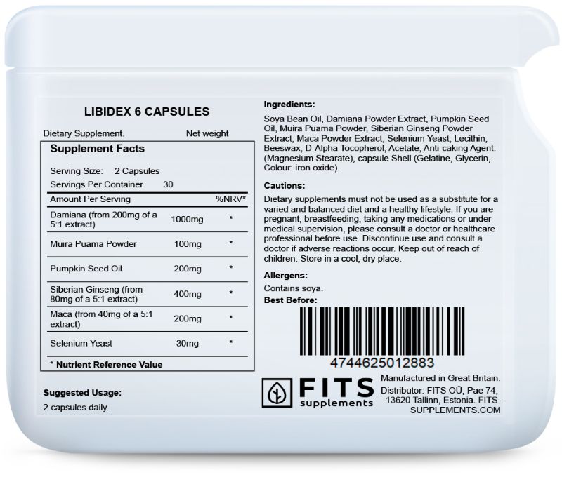 Libidex 6 60 capsules