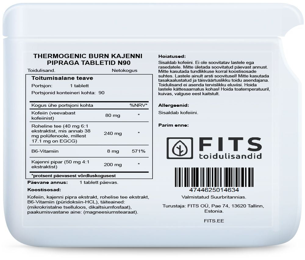 Thermogenic Burn with Capsicum 90 tablets
