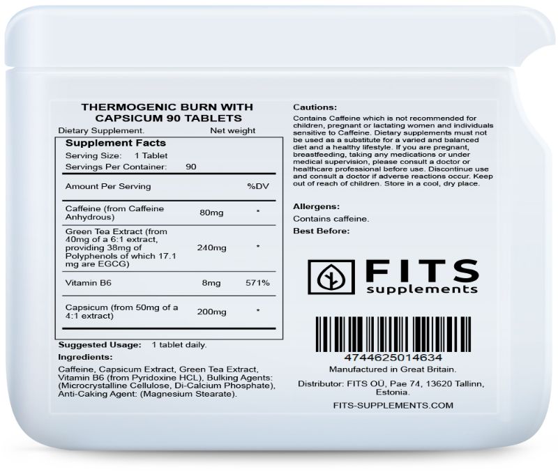Thermogenic Burn with Capsicum 90 tablets